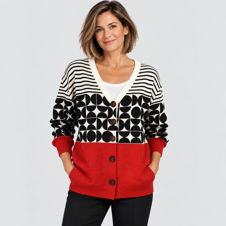 Cardigan en Maille Confortable Boutonné