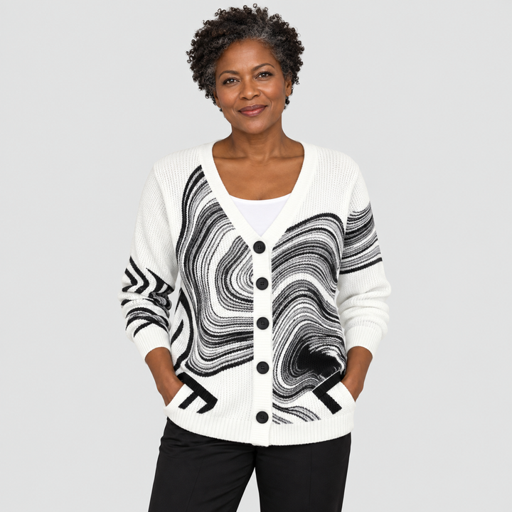 Cardigan en Maille Confortable Boutonné
