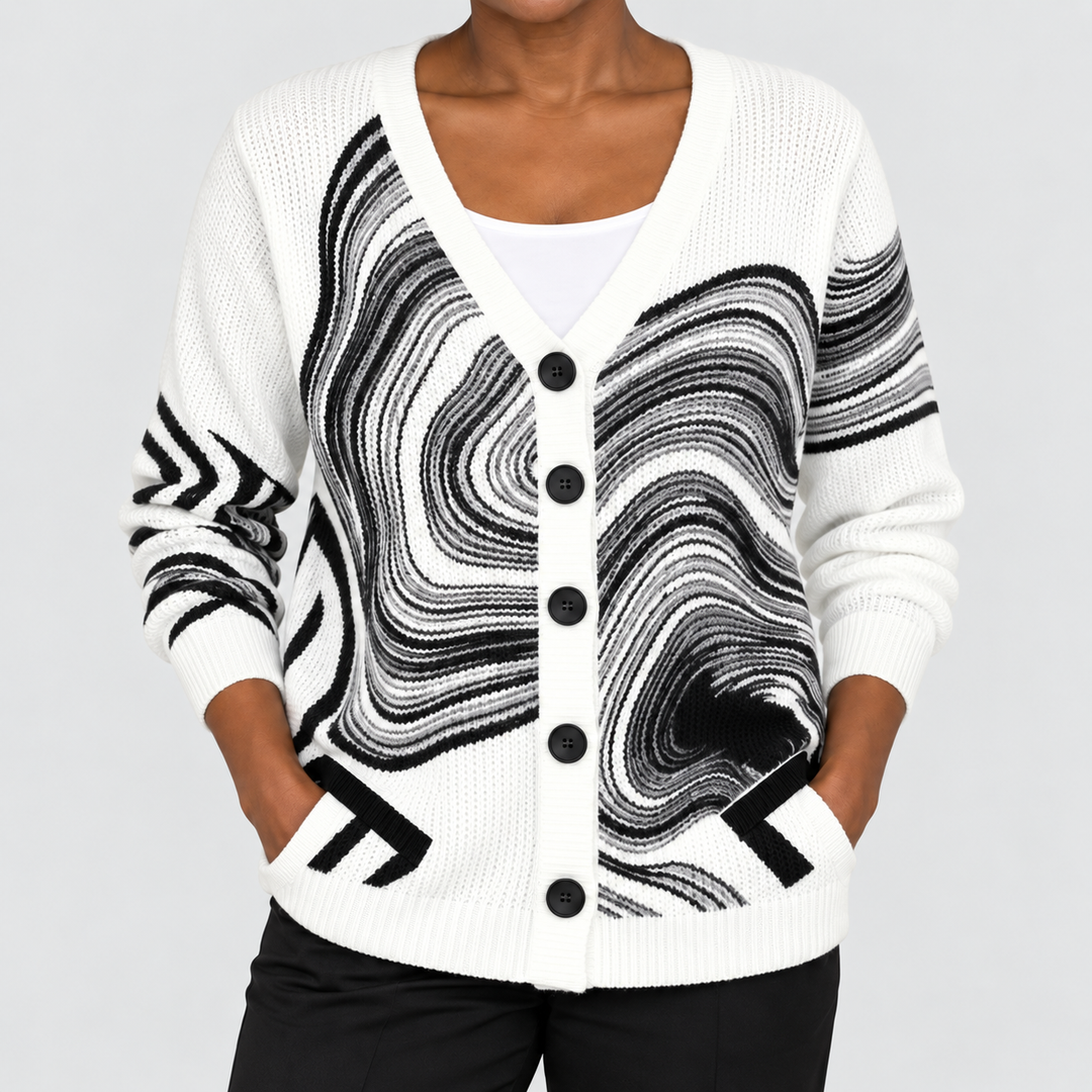 Cardigan en Maille Confortable Boutonné