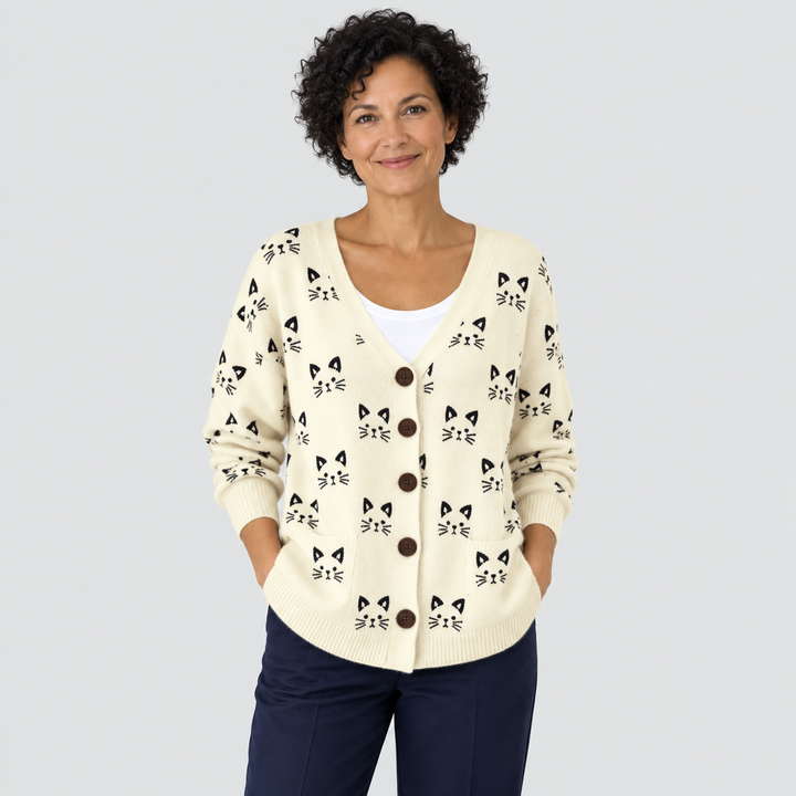 Cardigan en Maille Confortable Boutonné