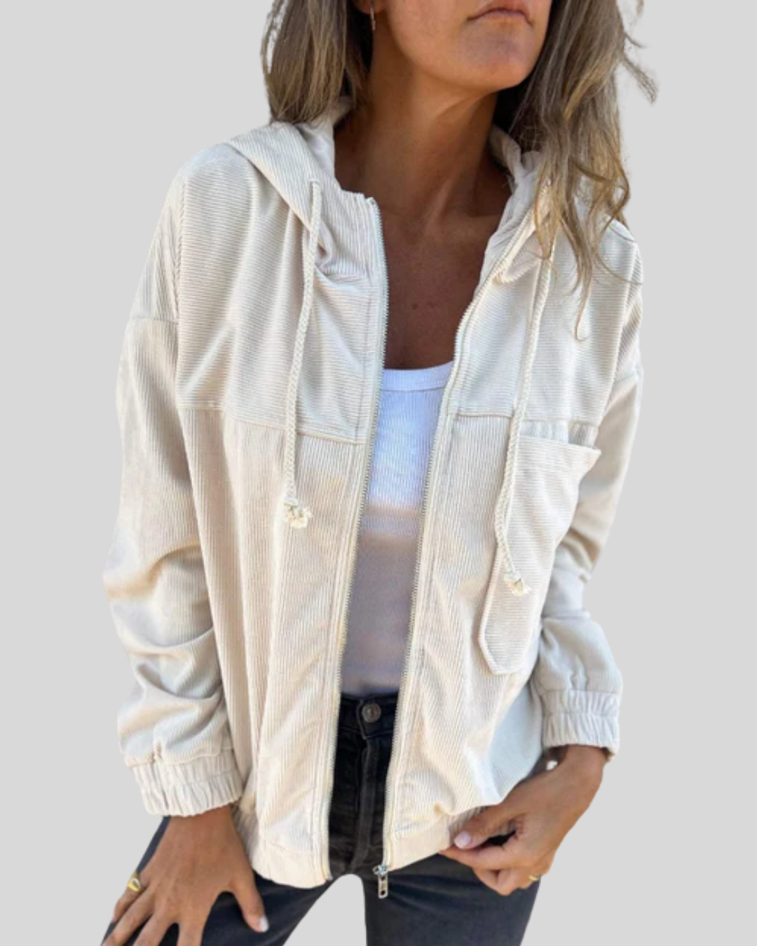 Delphine | Gilet zippé doux