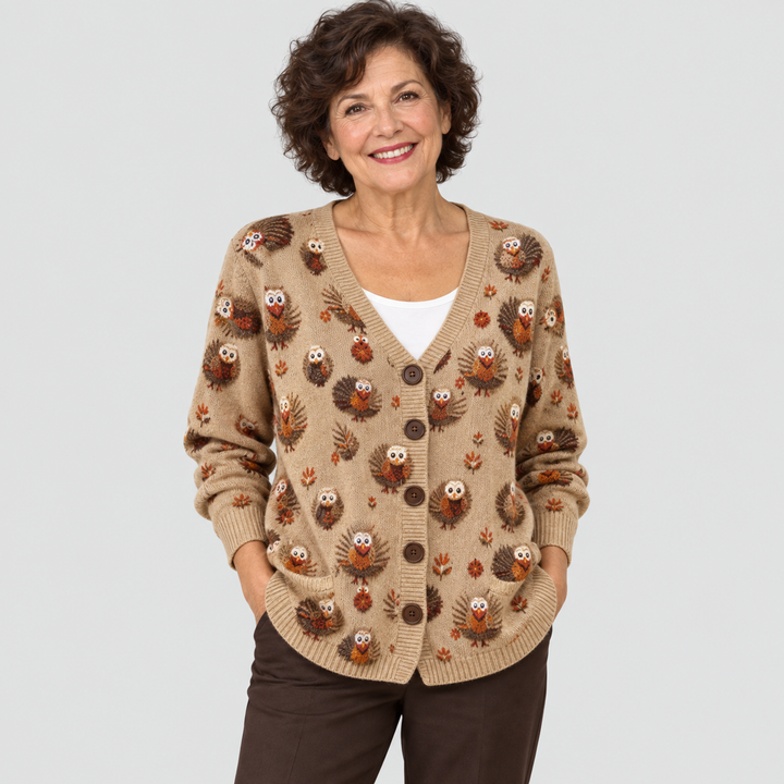 Cardigan en Maille Confortable Boutonné