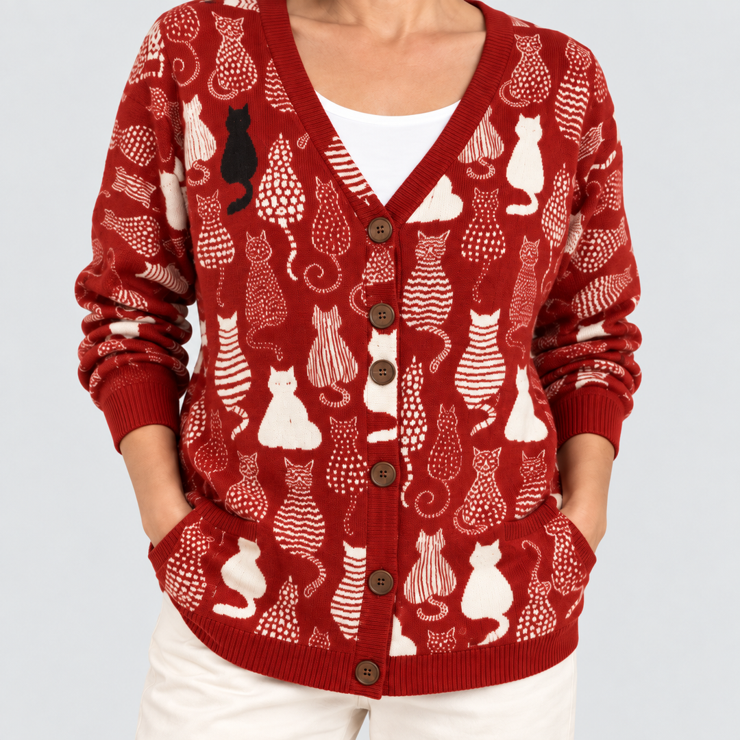Cardigan en Maille Confortable Boutonné