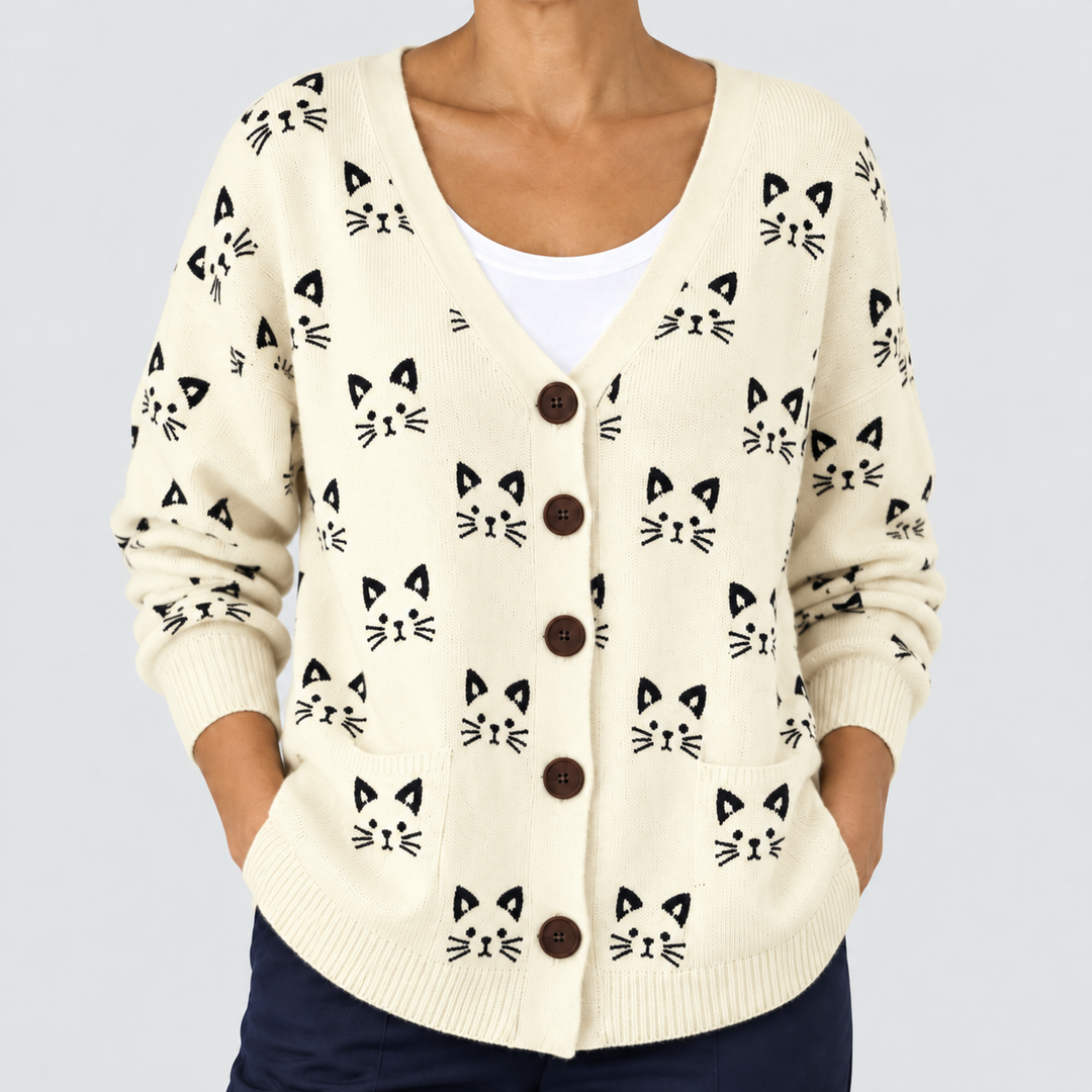 Cardigan en Maille Confortable Boutonné