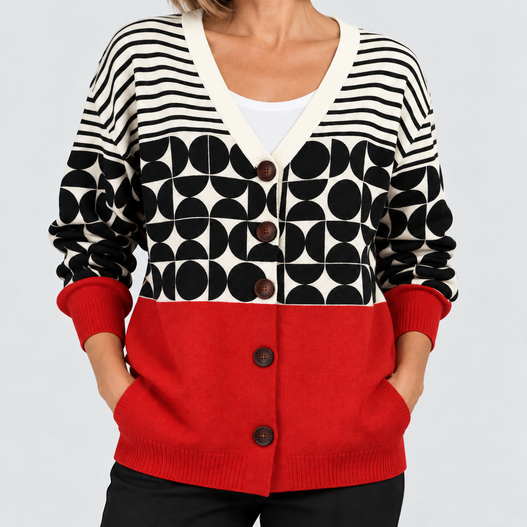 Cardigan en Maille Confortable Boutonné