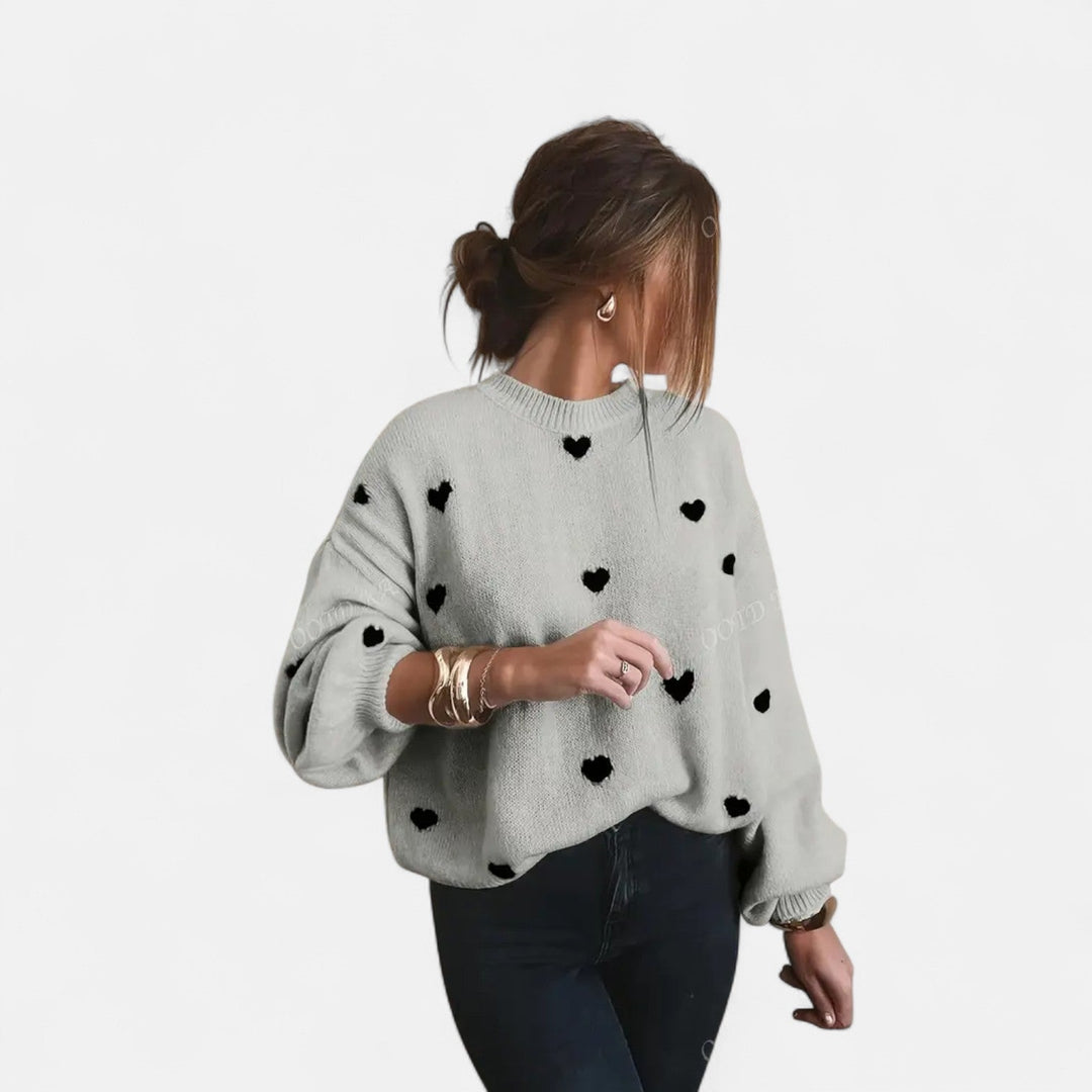 Isla - Pull Douillet à Cœurs