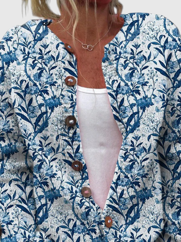 Teresa™ | Cardigan Vintage à Fleurs avec Boutons Avant