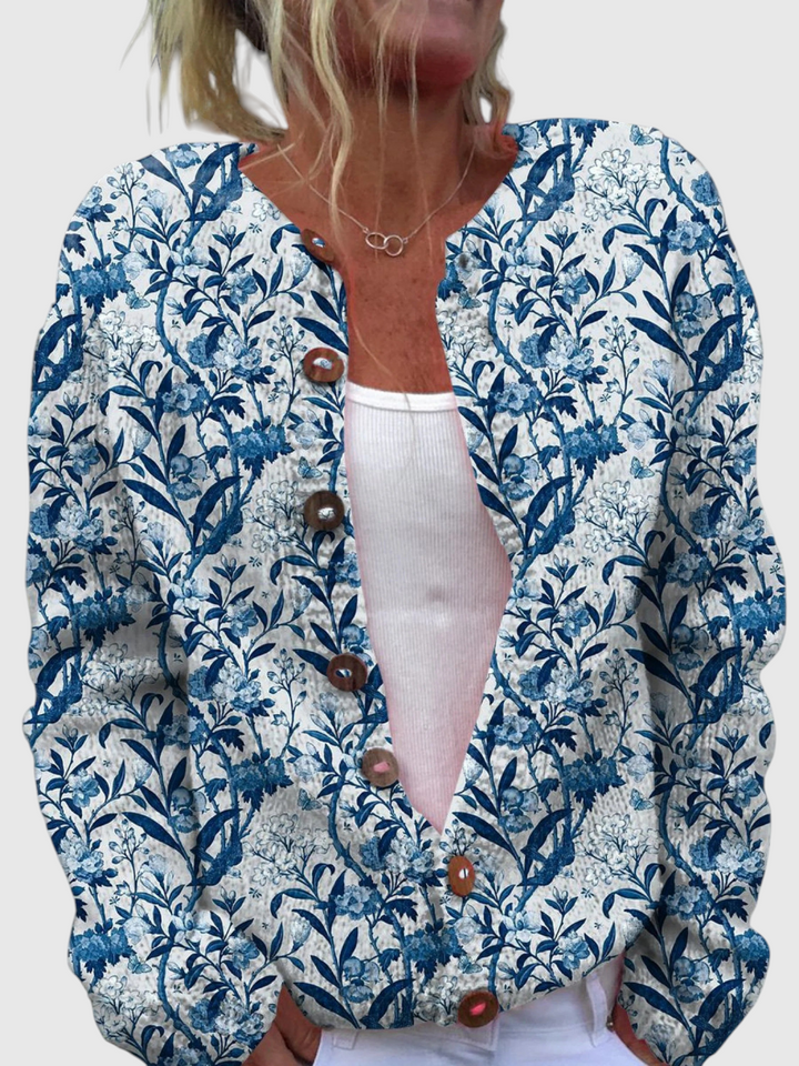 Teresa™ | Cardigan Vintage à Fleurs avec Boutons Avant