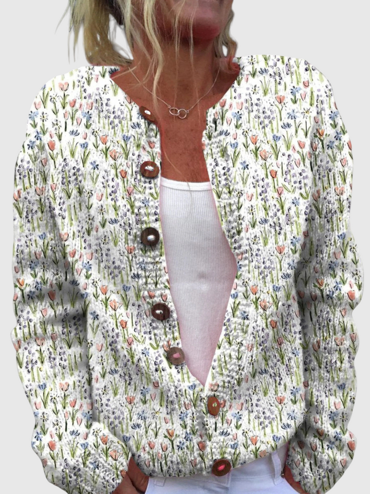 Concetta™ | Cardigan Tricot Vintage Fleurs
