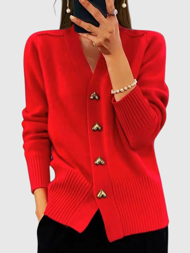 Amy | Cardigan Élégant en Maille