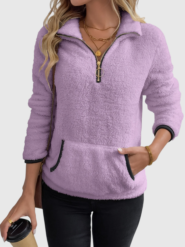 Juliette | Sweat à capuche zippé mi-hauteur