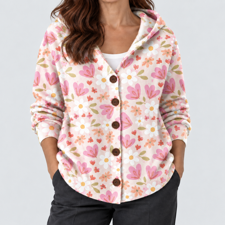 Cardigan Confort à Capuche en Maille