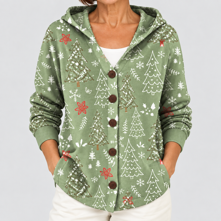 Cardigan Confort à Capuche en Maille