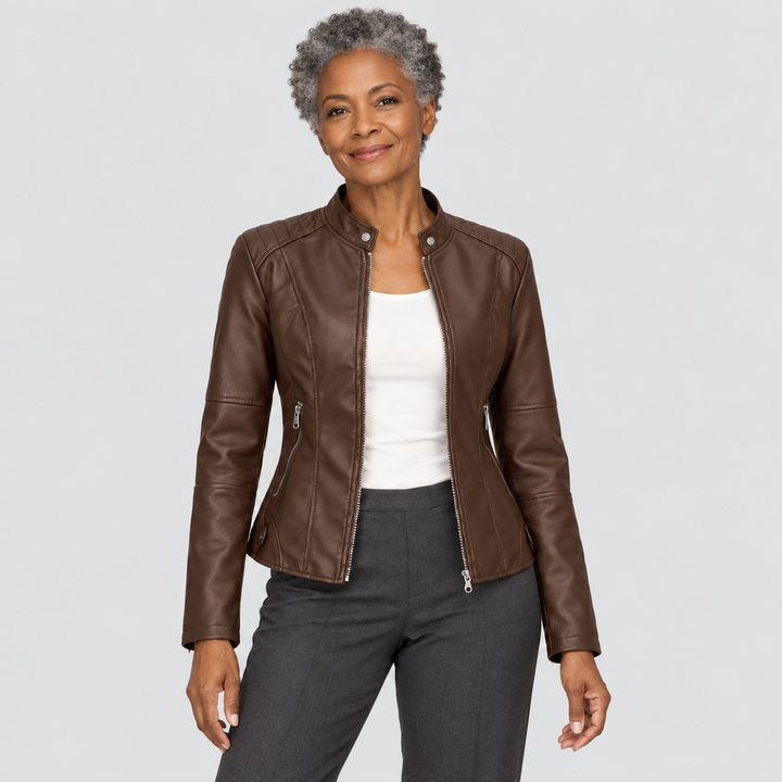 Giorgina™ - Veste en Cuir Élégante pour Femmes